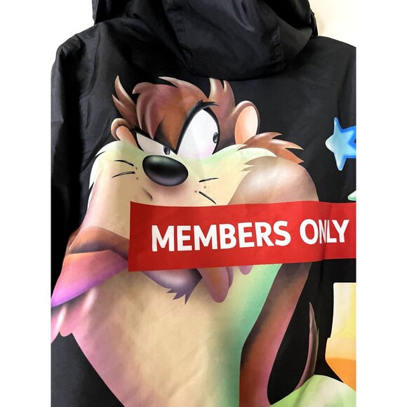 Members Only Looney Tunes Space Jam All Over Print Windbreaker Medium NWOT - Picture 8 of 16